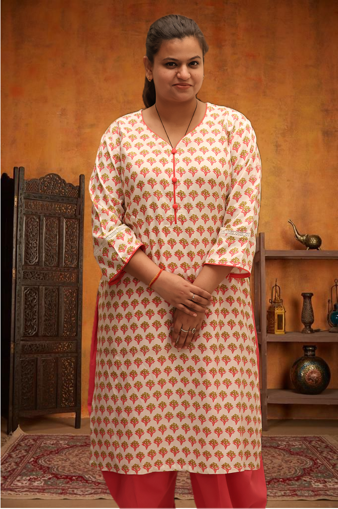 Soft Cotton Straight Kurta Set