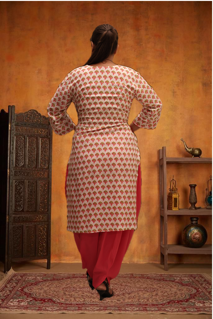 Soft Cotton Straight Kurta Set