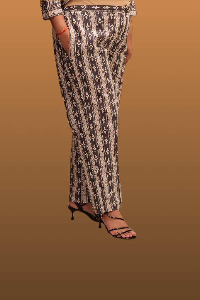 Soft Cotton Flared Grey Kurta Set