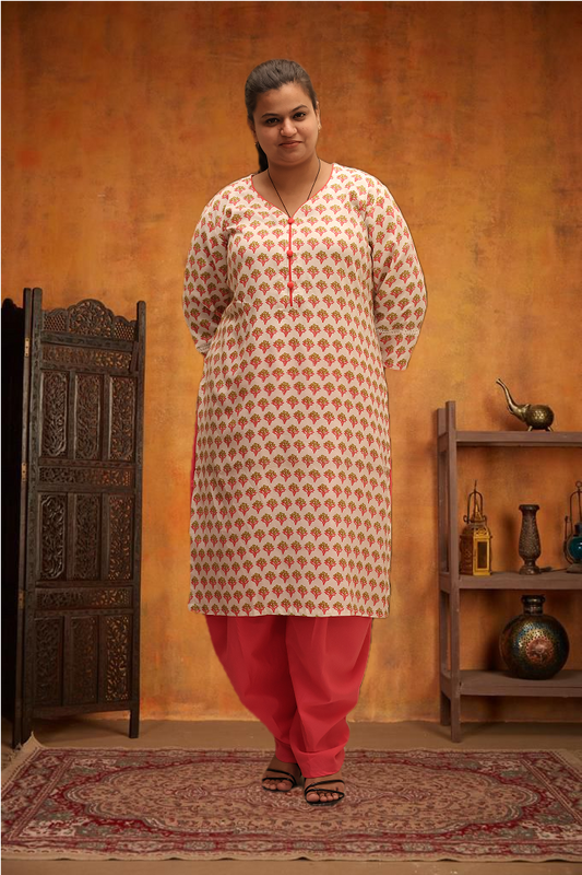 Soft Cotton Straight Kurta Set
